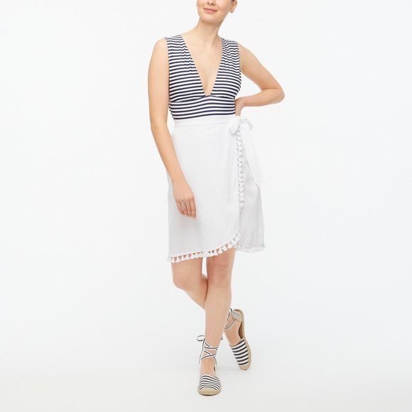 J. Crew Factory Other - NWT Womens Size Medium J. Crew Pull-On Wrap Cover Up Skirt in Beach White